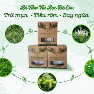 Lá tắm túi lọc bé em - Hộp 5 túi lọc
